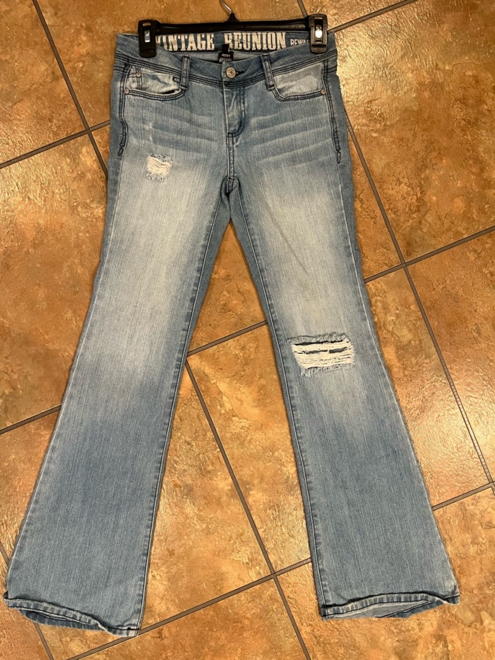 Rewash Light Blue Distressed Flare Jeans